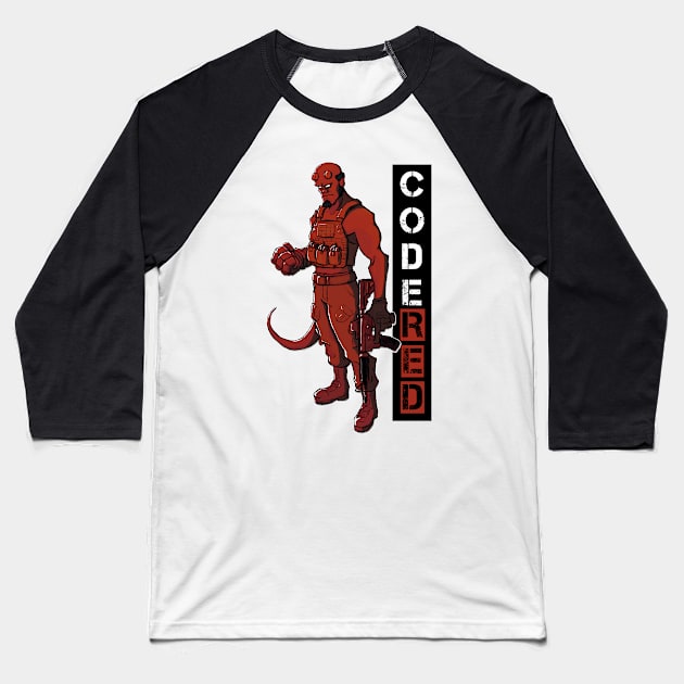 Code Red Baseball T-Shirt by noturnastudios